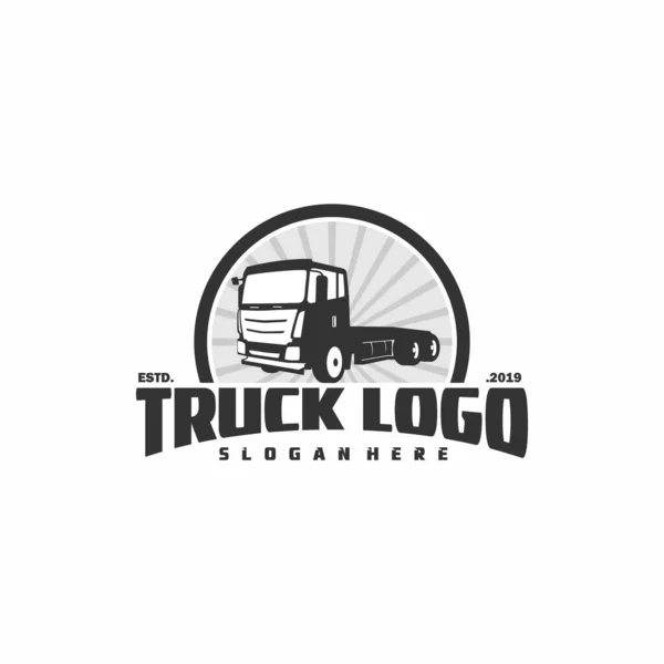 Caminhão Silhueta Abstrato Logotipo Modelo Vetor Ilustração — Vetor de Stock