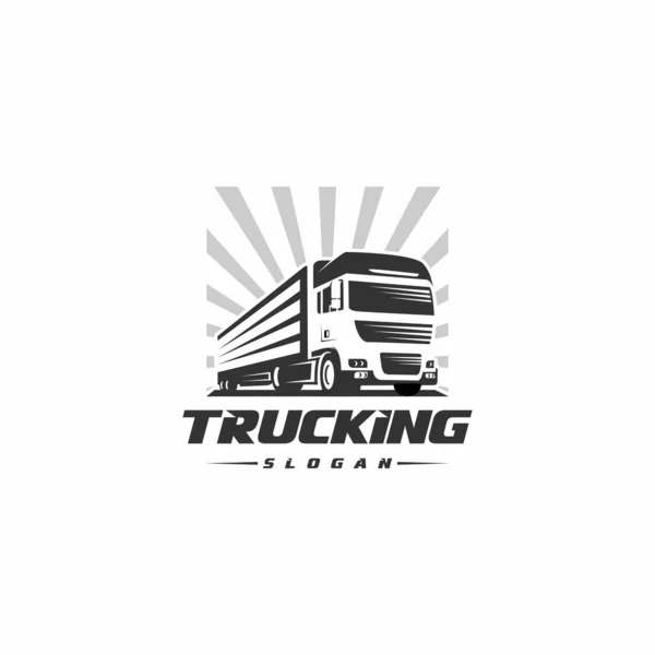 Truck Silhouet Abstracte Logo Template Vector Illustratie — Stockvector