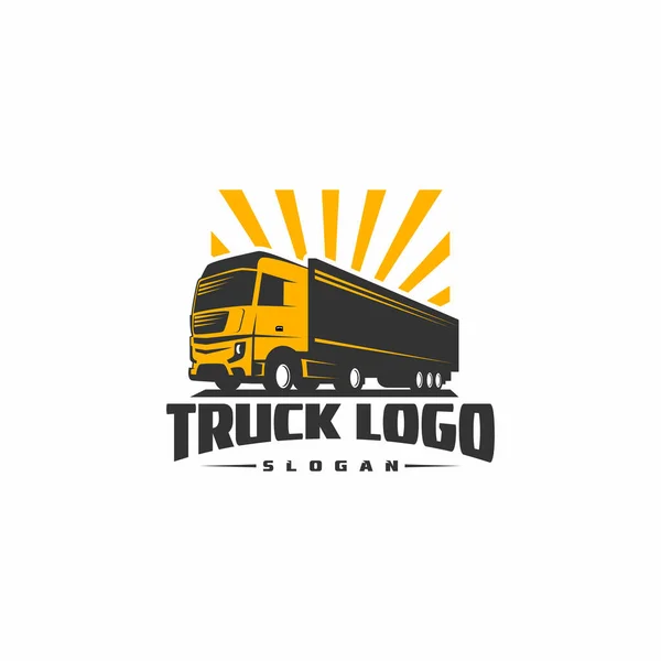 Truck Silhouette Abstract Logo Template Vector Illustration — Stock Vector