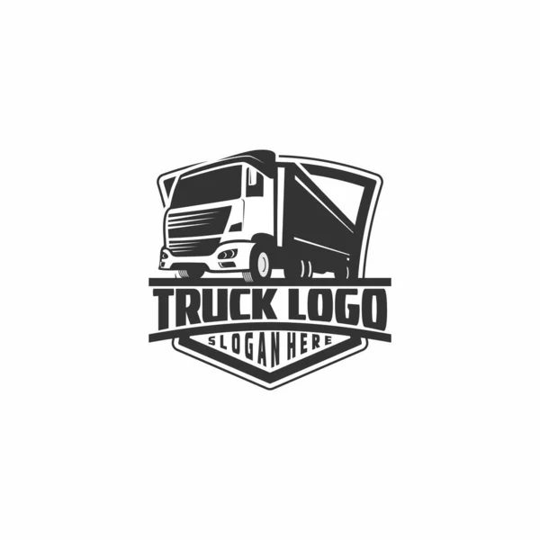 Φορτηγό Σιλουέτα Αφηρημένο Λογότυπο Πρότυπο Διανυσματική Απεικόνιση — Διανυσματικό Αρχείο
