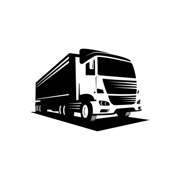 Truck Silhouet Abstracte Logo Template Vector Illustratie — Stockvector