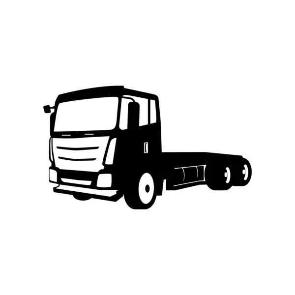 Illustration Vectorielle Modèle Logo Abstrait Silhouette Camion — Image vectorielle