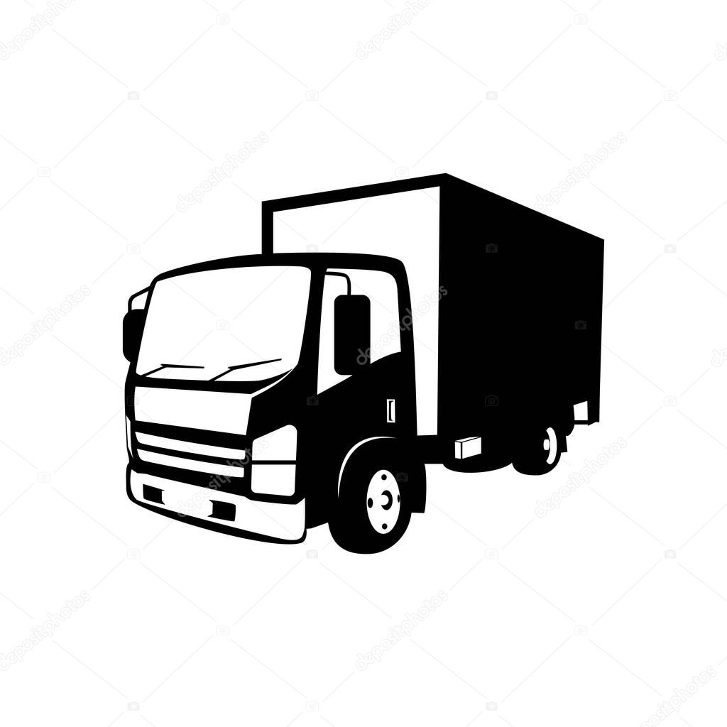 Truck silhouette abstract logo template vector illustration