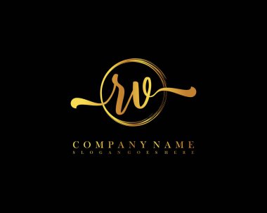 Karavan İlk el yazısı çember logo vektörü