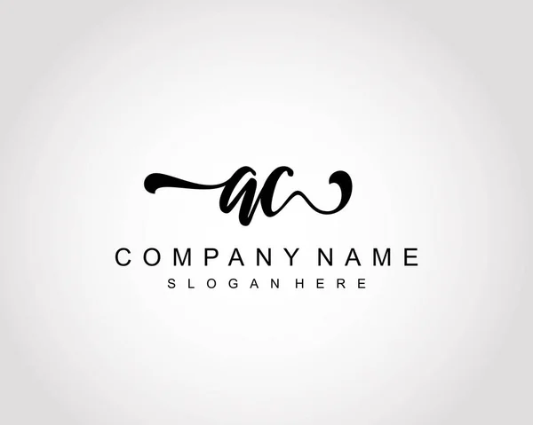 Logo Inicial Firma Inicial Maquillaje Boda Moda Equipo Logotipo Lujo — Archivo Imágenes Vectoriales