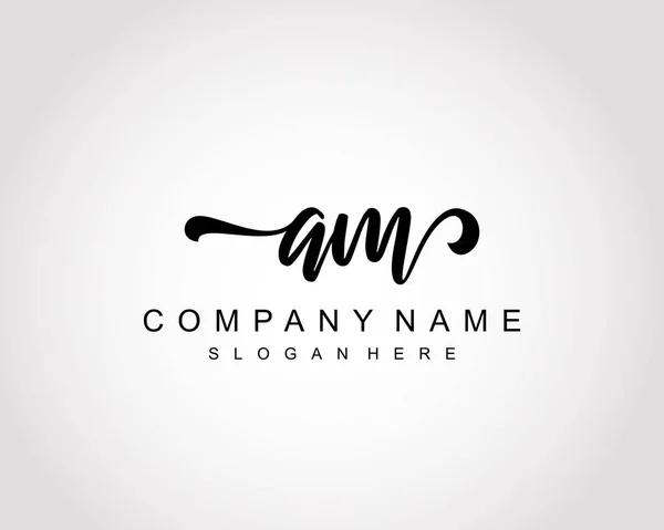 Logo Inicial Firma Inicial Maquillaje Boda Moda Equipo Logotipo Lujo — Archivo Imágenes Vectoriales