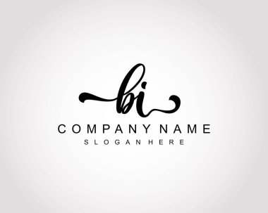 İlk imzalı BI logosu, makyaj, düğün, moda, takım, lüks logo