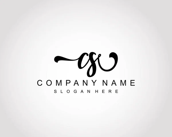 Logo Inicial Firma Inicial Maquillaje Boda Moda Equipo Logotipo Lujo — Archivo Imágenes Vectoriales