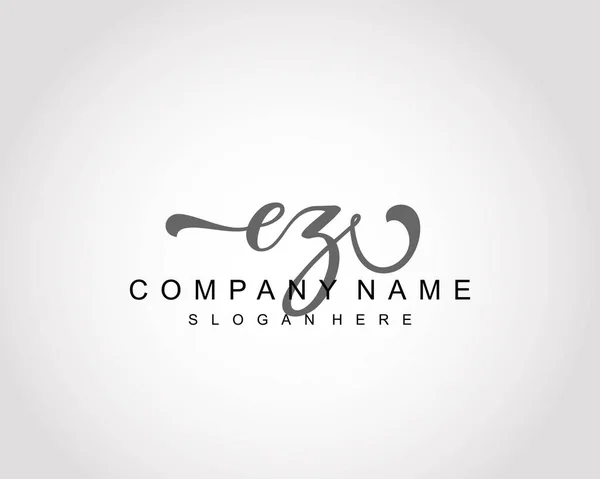 Logo Inicial Firma Inicial Maquillaje Boda Moda Equipo Logotipo Lujo — Archivo Imágenes Vectoriales