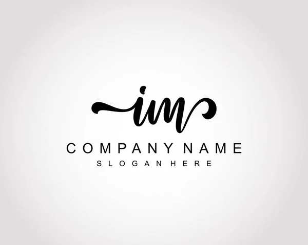 Logo Inicial Firma Inicial Maquillaje Boda Moda Equipo Logotipo Lujo — Archivo Imágenes Vectoriales