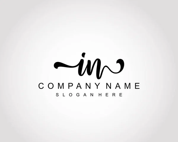 Logotipo Inicial Firma Inicial Maquillaje Boda Moda Equipo Logotipo Lujo — Archivo Imágenes Vectoriales