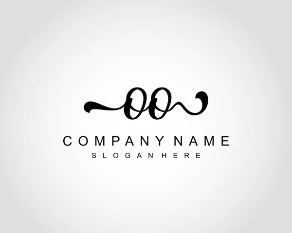 Logo Inicial Firma Inicial Maquillaje Boda Moda Equipo Logotipo Lujo — Archivo Imágenes Vectoriales