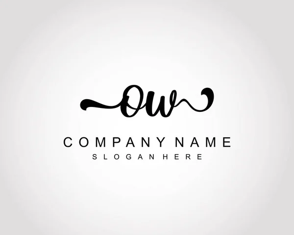 Logo Inicial Firma Inicial Maquillaje Boda Moda Equipo Logotipo Lujo — Archivo Imágenes Vectoriales