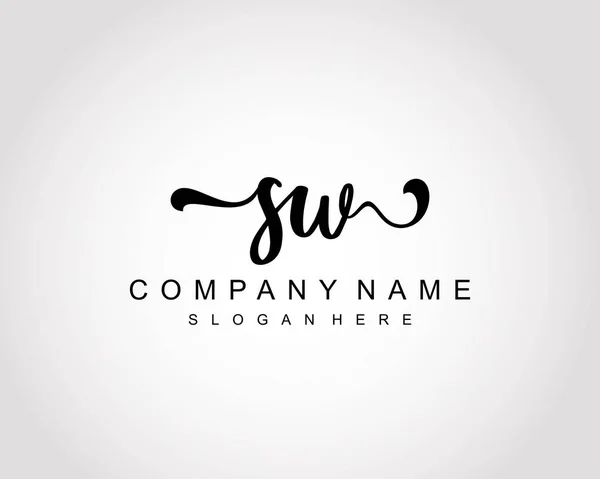 Logo Inicial Firma Inicial Maquillaje Boda Moda Equipo Logotipo Lujo — Archivo Imágenes Vectoriales