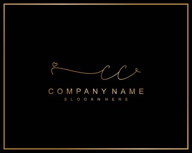 İlk imzalı CC logosu, makyaj, düğün, moda, takım, lüks logo