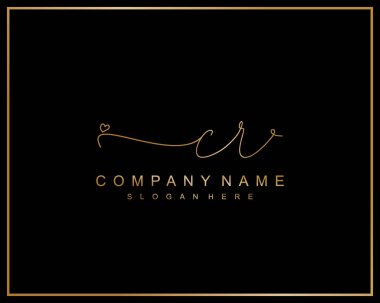 İlk imzalı CR logosu, makyaj, düğün, moda, takım, lüks logo