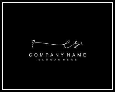 İlk imzalı ES logosu, makyaj, düğün, moda, takım, lüks logo