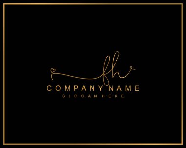 İlk imzalı FH logosu, makyaj, düğün, moda, takım, lüks logo