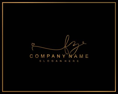 İlk imzalı FZ logosu, makyaj, düğün, moda, takım, lüks logo