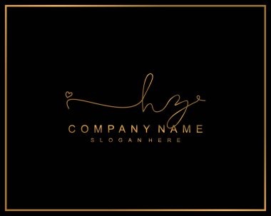 İlk imzalı HZ logosu, makyaj, düğün, moda, takım, lüks logo