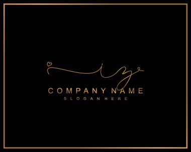 İlk imzalı İZ logosu, makyaj, düğün, moda, takım, lüks logo