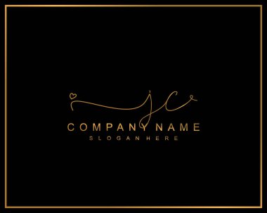 İlk imzalı JC logosu, makyaj, düğün, moda, takım, lüks logo