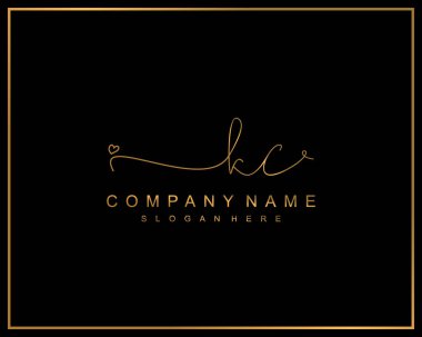 İlk imzalı KC logosu, makyaj, düğün, moda, takım, lüks logo