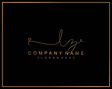 İlk imzalı LZ logosu, makyaj, düğün, moda, takım, lüks logo