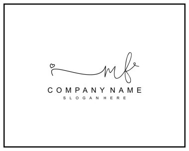İlk imzalı MF logosu, makyaj, düğün, moda, takım, lüks logo