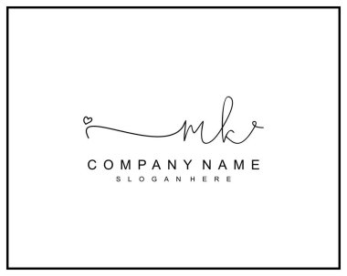 İlk imzalı MK logosu, makyaj, düğün, moda, takım, lüks logo