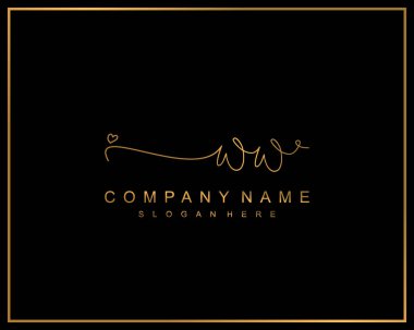 İlk imzalı ilk WW logosu, makyaj, düğün, moda, takım, lüks logo