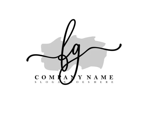 Initial Handschrift Logo Der Ursprünglichen Unterschrift Make Hochzeit Mode Mit — Stockvektor