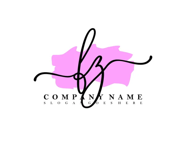 Initiële Handschrift Logo Van Eerste Handtekening Make Bruiloft Mode Met — Stockvector