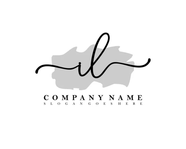 Ursprunglig Handstil Logotyp För Första Signatur Make Bröllop Mode Med — Stock vektor