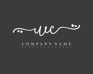 İlk imzalı WC el yazısı kadın logosu, makyaj, düğün, moda, kalple.