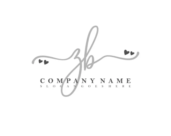 Initial Handstil Feminin Logotyp För Första Signatur Make Bröllop Mode — Stock vektor