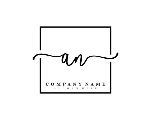 Logotipo Inicial Uma Caligrafia Assinatura Inicial Maquiagem Casamento Moda Quadro —  Vetores de Stock