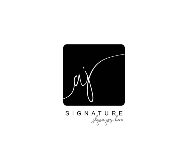 Initial Skönhet Monogram Och Elegant Logotyp Design Handstil Logotyp Första — Stock vektor