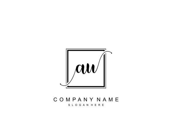 Monograma Beleza Inicial Design Logotipo Elegante Logotipo Caligrafia Assinatura Inicial —  Vetores de Stock