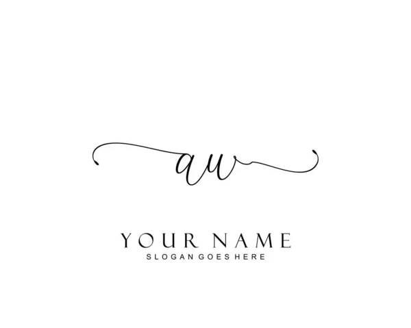 Initial Beauty Monogram Elegant Logo Design Handwriting Logo Initial Signature — Stock Vector