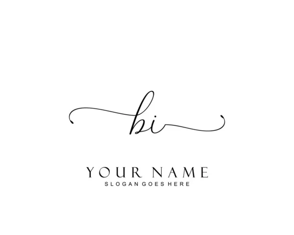 Initial Beauty Monogram Elegant Logo Design Handwriting Logo Initial Signature — Stock Vector