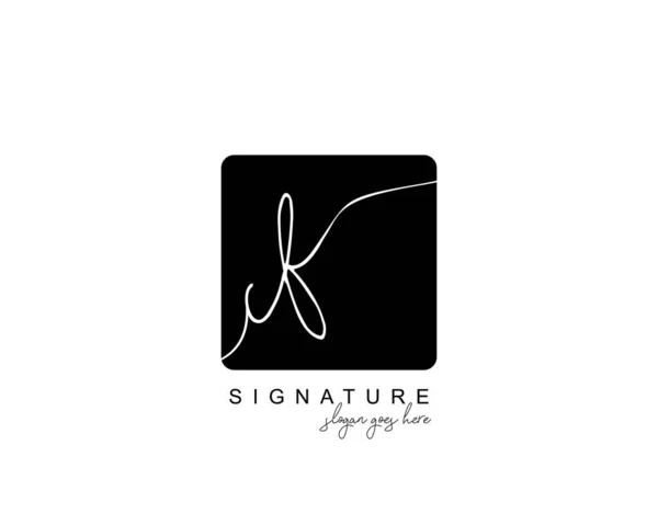 Monogramme Beauté Initial Design Élégant Logo Logo Manuscrit Signature Initiale — Image vectorielle