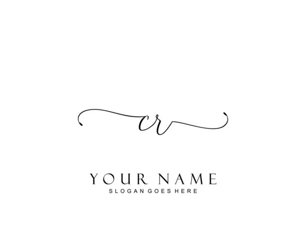 Monograma Belleza Inicial Diseño Logotipo Elegante Logotipo Escritura Mano Firma — Vector de stock