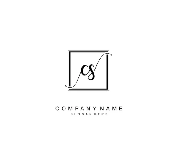 Initial Beauty Monogram Elegant Logo Design Handwriting Logo Initial Signature — Stock Vector