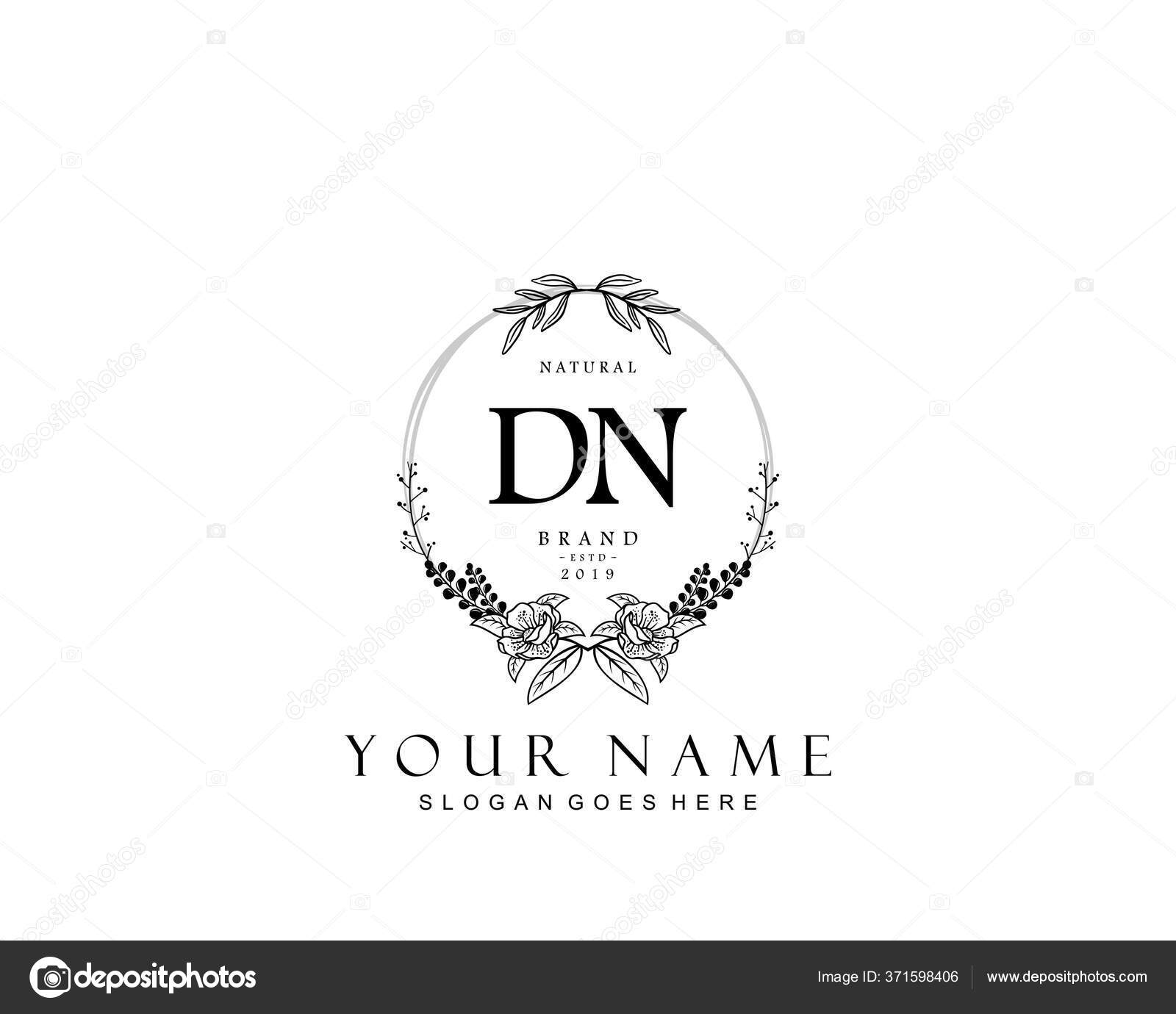 Initial DN Letter Logo Design Vector Template with Black Color. DN Logo  Design Stock Vector - Illustration of concept, marketing: 173827570
