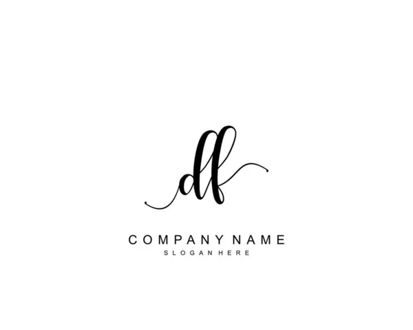 Monograma Beleza Inicial Design Logotipo Elegante Logotipo Caligrafia Assinatura Inicial — Vetor de Stock