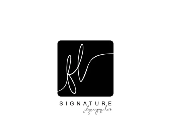 Monograma Belleza Inicial Diseño Logotipo Elegante Logotipo Escritura Mano Firma — Vector de stock