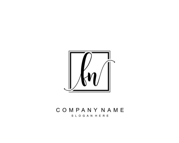 Monogramme Beauté Initial Design Élégant Logo Logo Manuscrit Signature Initiale — Image vectorielle