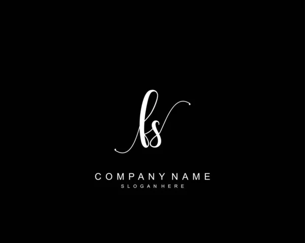 Initial Beauty Monogram Elegant Logo Design Handwriting Logo Initial Signature — Stock Vector