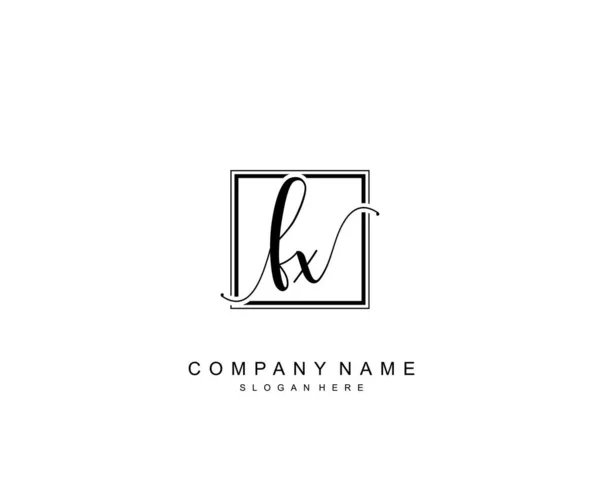 Monograma Belleza Inicial Diseño Logotipo Elegante Logotipo Escritura Mano Firma — Vector de stock